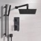 Matte Black Rain Shower System with Handheld, Rain Shower Head, Shower Faucet Set